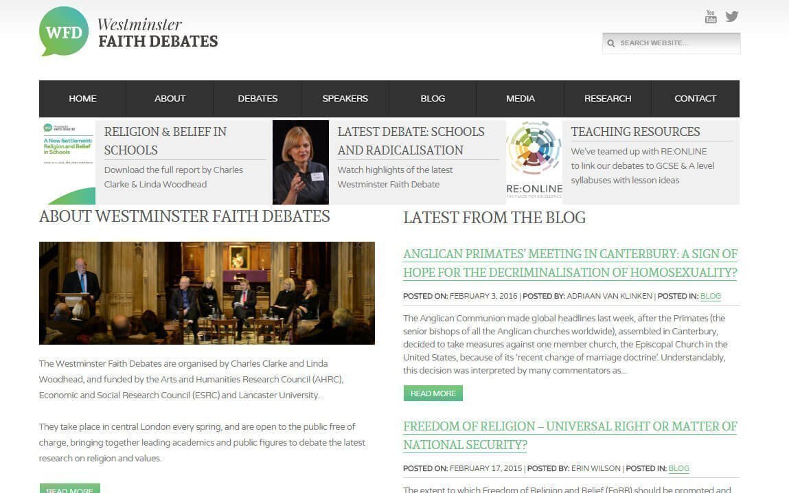 Westminster Faith Debates Screenshot