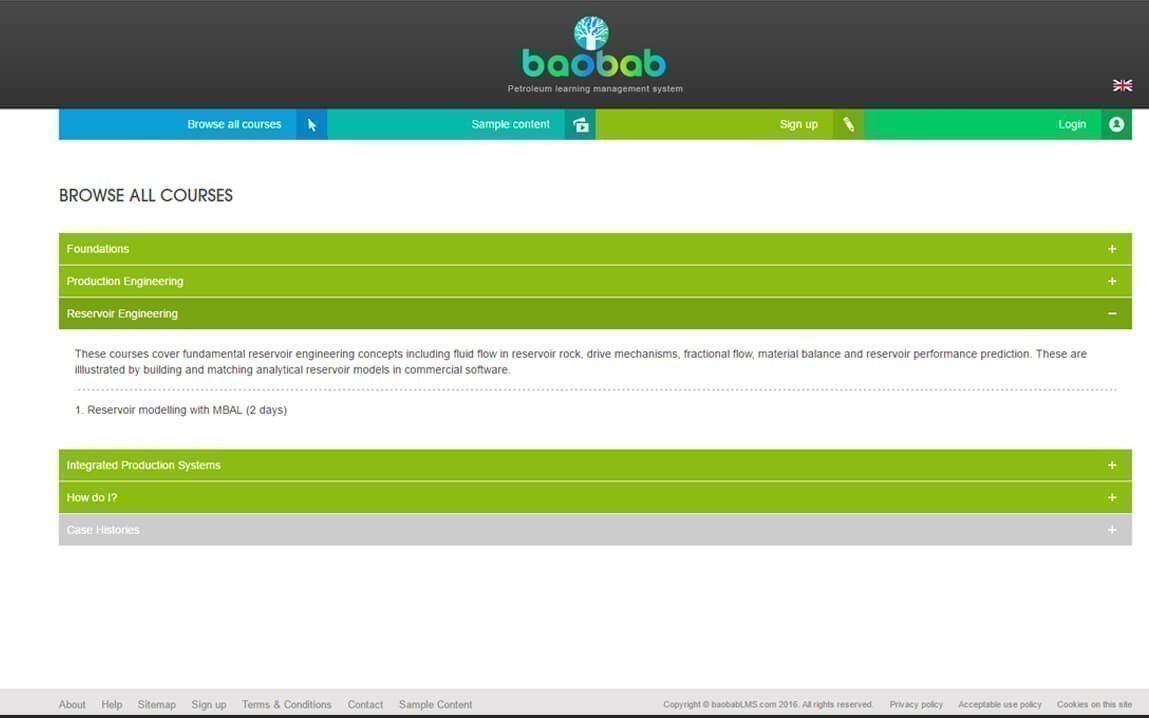 Baobab Website Screenshot